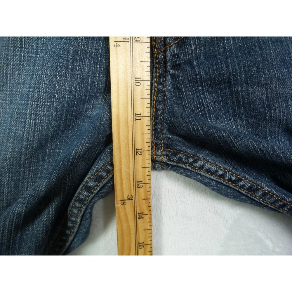Levis 505 Mens Jeans 38 x 32 Blue Denim Straight Leg Regular Fit Mid Rise